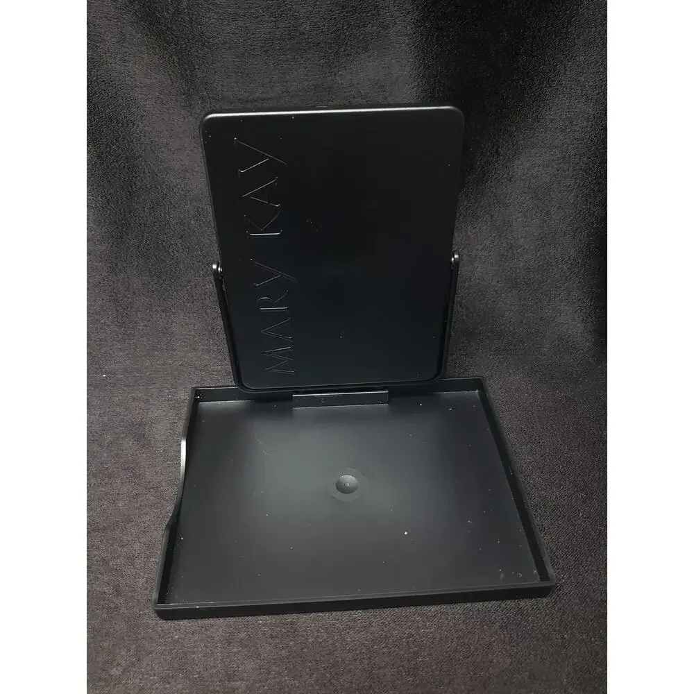 Mary Kay Portable Black Travel Makeup Pop Up Mirror & Zip Mesh Bag Set of 2 NEW